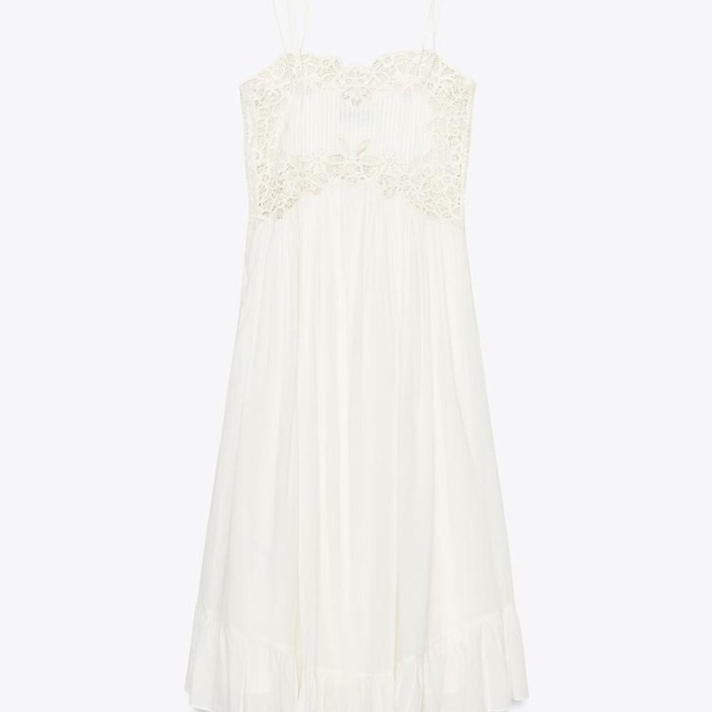 NWT ZARA ZW COLLECTION EMBROIDERED DRESS S, L - Picture 2 of 9